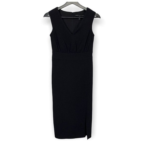 WHBM Crepe Textured V Neck Sheath Dress Size 0P - Picture 1 of 12